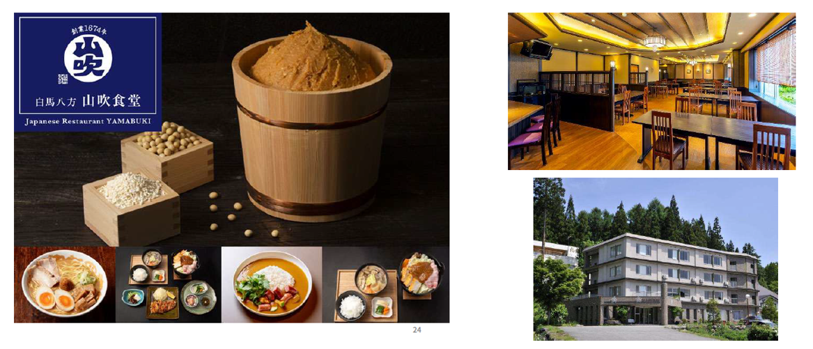 山吹味噌（小諸市）がプロデュースする「山吹食堂」を開業。海外からの観光客が求める泊食分離といった新しいニーズに対応 出所：和田氏講演資料より