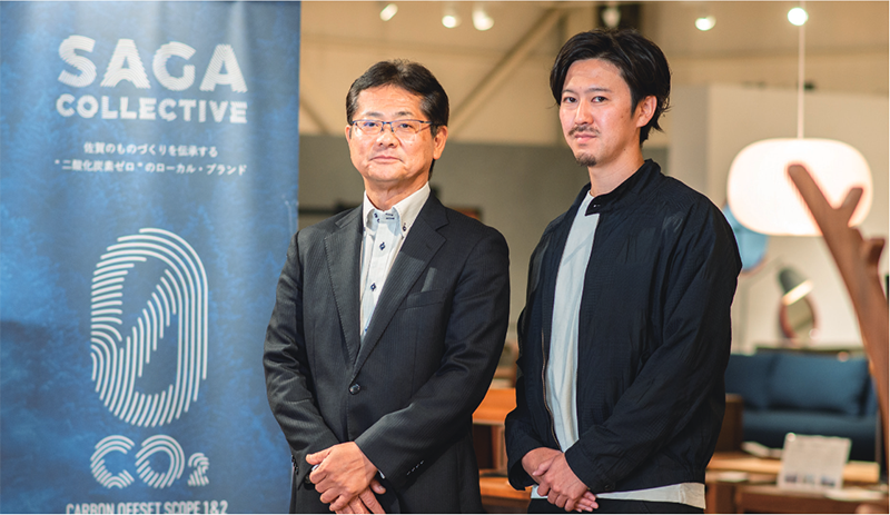 SAGA COLLECTIVE 理事長 レグナテック 代表取締役社長 樺島 雄大氏（左） SAGA COLLECTIVE 事務局長 山口 真知氏（右）