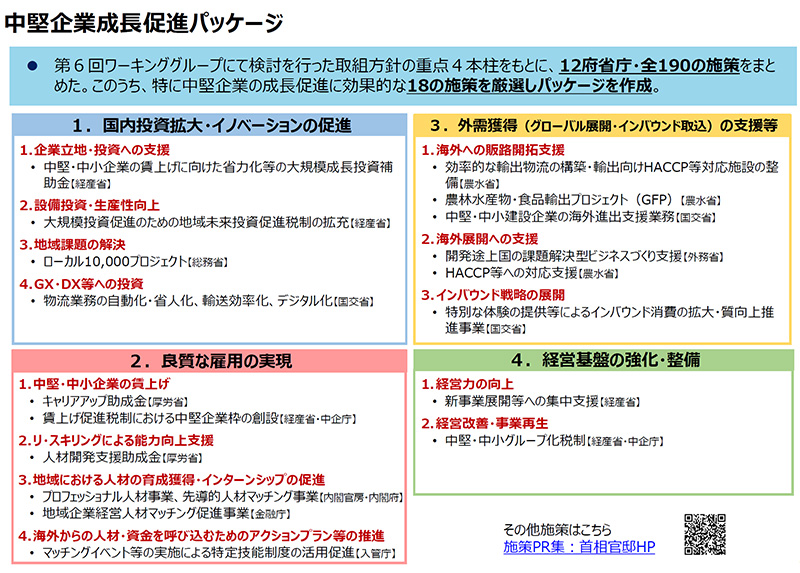 中堅企業成長促進パッケージ