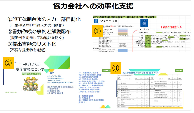 協力会社への効率化支援（図表）