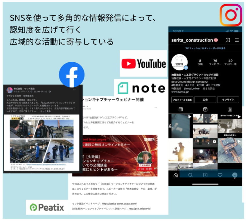 SNSを使って多角的な情報発信によって、認知度を広げていく広域的な活動に寄与